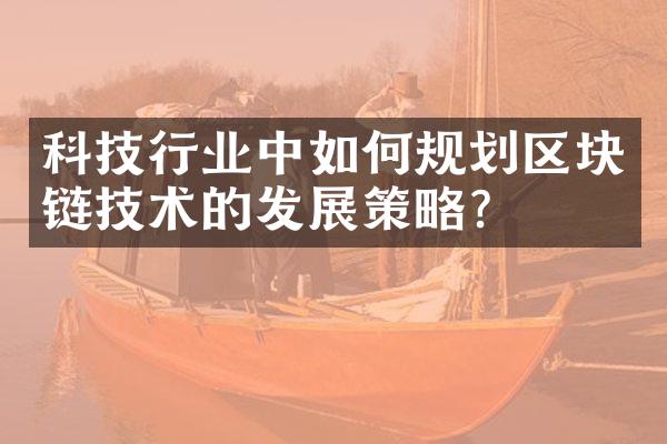 科技行业中如何规划区块链技术的发展策略？