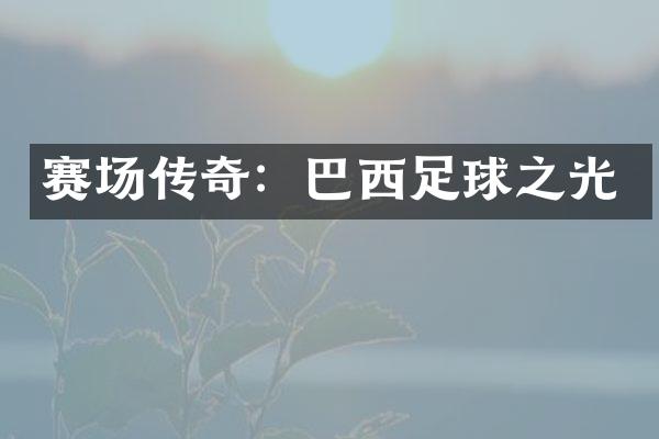 赛场传奇：巴西足球之光