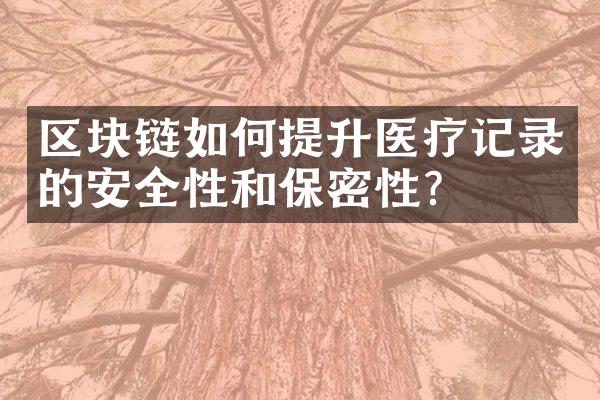 区块链如何提升医疗记录的安全性和保密性？