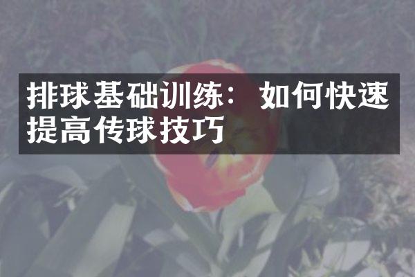 排球基础训练：如何快速提高传球技巧