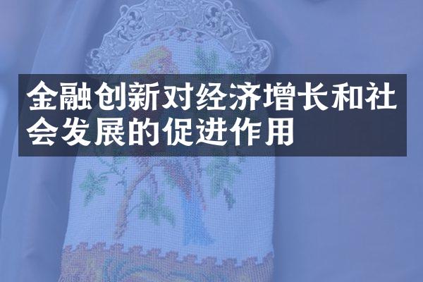 金融创新对经济增长和社会发展的促进作用