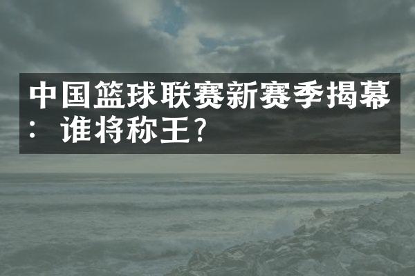 中国篮球联赛新赛季揭幕：谁将称王？