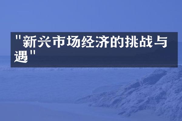 "新兴市场经济的挑战与机遇"