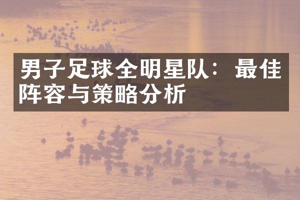 男子足球全明星队：最佳阵容与策略分析