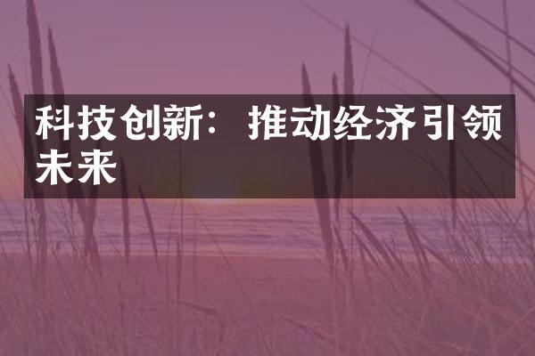 科技创新：推动经济引领未来