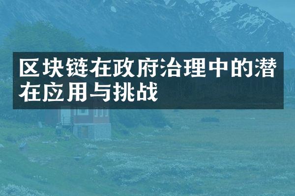 区块链在政府治理中的潜在应用与挑战