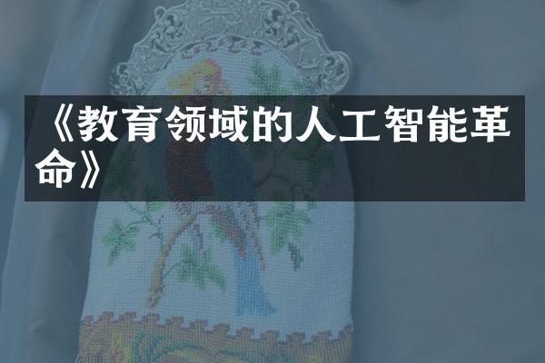 《教育领域的人工智能革命》