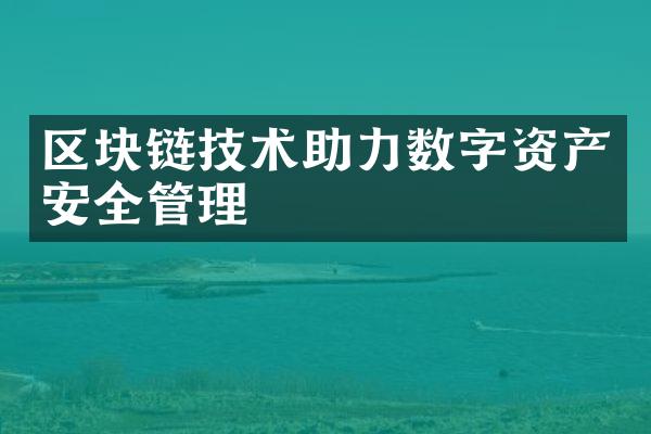 区块链技术助力数字资产安全管理