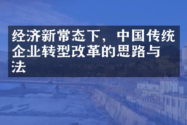 经济新常态下，中国传统企业转型改革的思路与方法