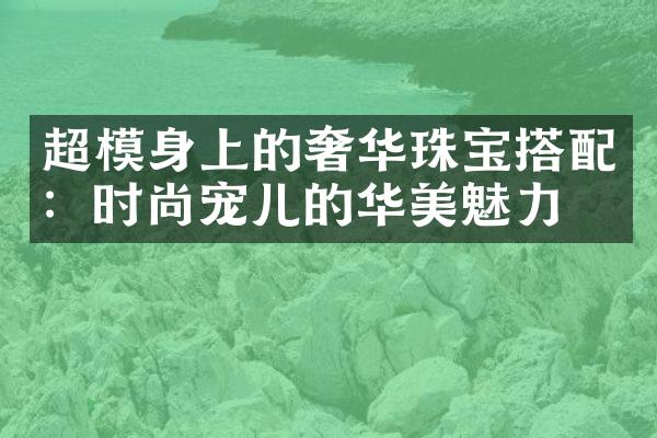 超模身上的奢华珠宝搭配：时尚宠儿的华美魅力