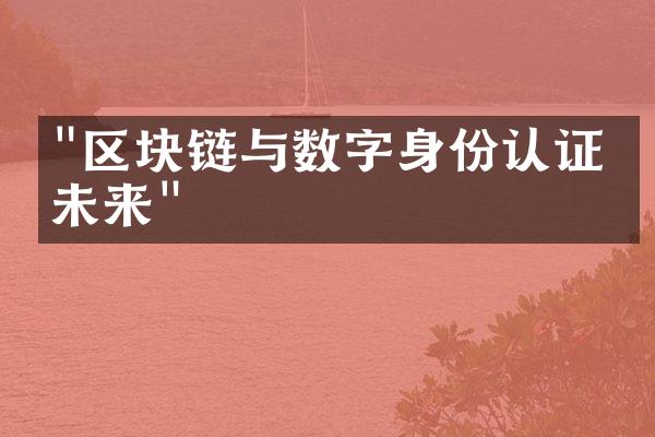 "区块链与数字身份认证的未来"