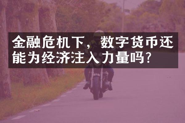 金融危机下，数字货币还能为经济注入力量吗？