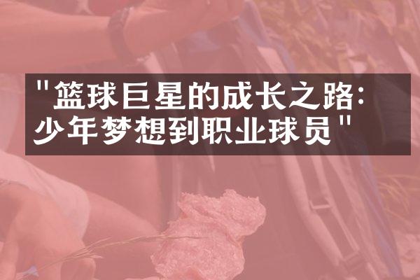 "篮球巨星的成长之路：从少年梦想到职业球员"