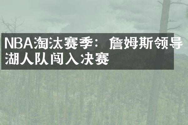 NBA淘汰赛季：詹姆斯领导湖人队闯入决赛