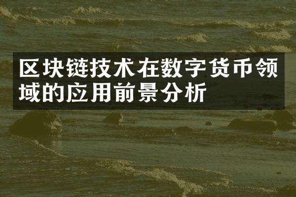 区块链技术在数字货币领域的应用前景分析