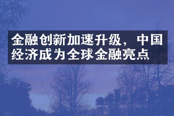 金融创新加速升级，经济成为全球金融亮点