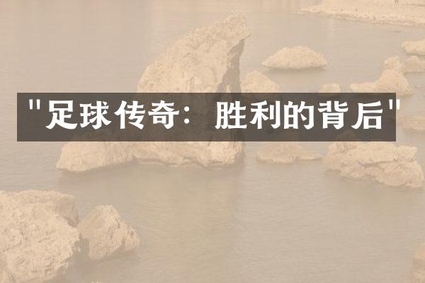 "足球传奇：胜利的背后"