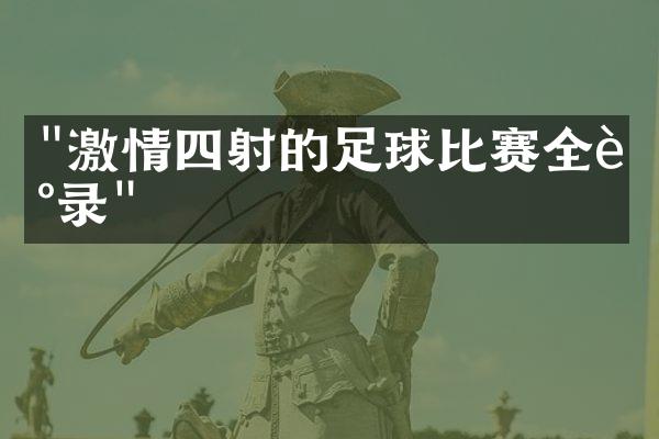 "激情四射的足球比赛全记录"