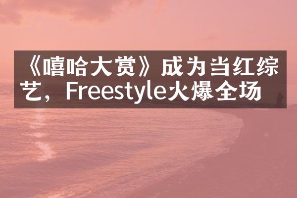 《嘻哈大赏》成为当红综艺，Freestyle火爆全场