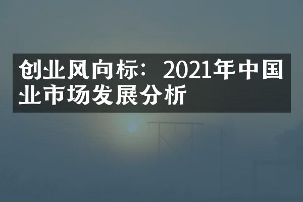 创业风向标：2021年创业市场发展分析