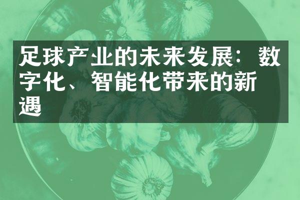 足球产业的未来发展：数字化、智能化带来的新机遇