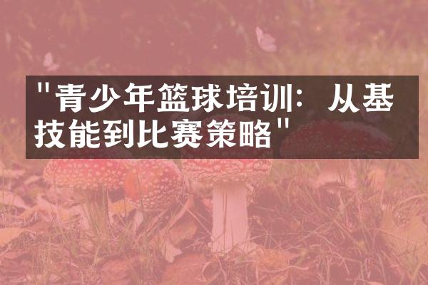 "青少年篮球培训：从基础技能到比赛策略"