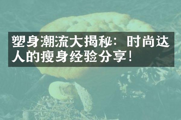 塑身潮流揭秘：时尚达人的经验分享！