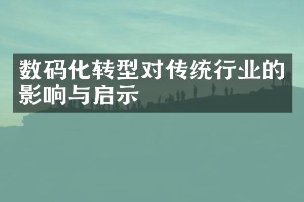 数码化转型对传统行业的影响与启示