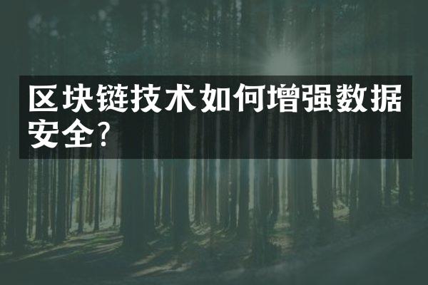 区块链技术如何增强数据安全？