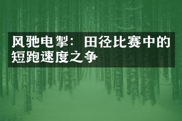 风驰电掣：田径比赛中的短跑速度之争