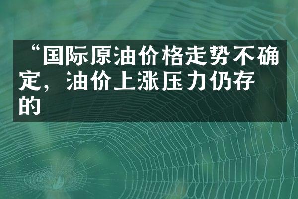 “国际原油价格走势不确定，油价上涨压力仍存”的