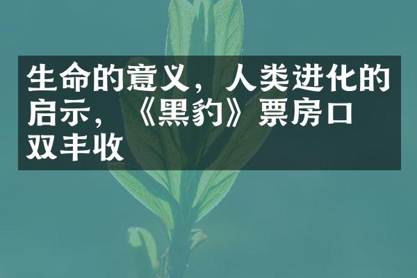 生命的意义，人类进化的启示，《黑豹》票房口碑双丰收