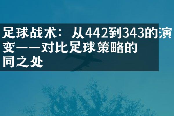 足球战术：从442到343的演变——对比足球策略的不同之处