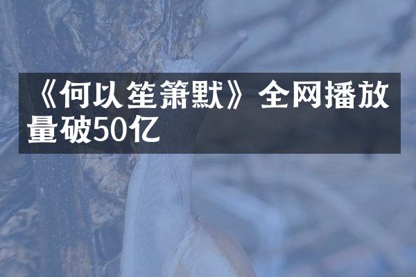 《何以笙箫默》全网播放量破50亿