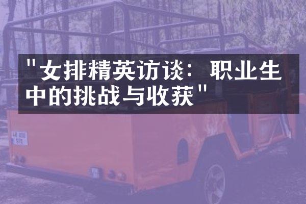 "女排精英访谈：职业生涯中的挑战与收获"