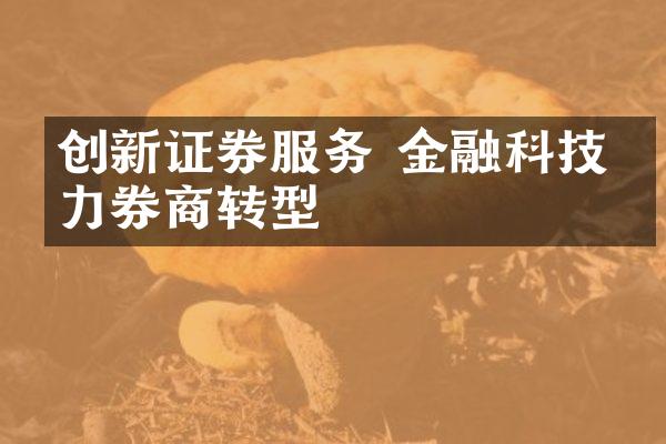 创新证券服务 金融科技助力券商转型