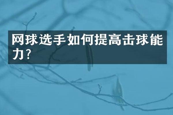 网球选手如何提高击球能力？