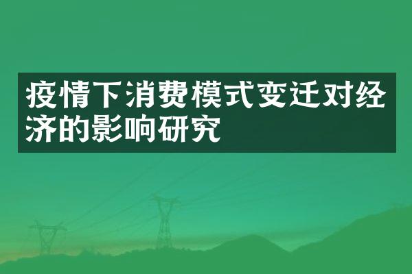 疫情下消费模式变迁对经济的影响研究