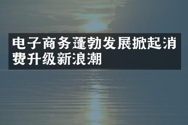 电子商务蓬勃发展掀起消费升级新浪潮