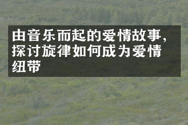 由音乐而起的爱情故事，探讨旋律如何成为爱情的纽带