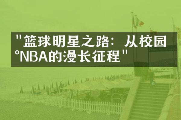 "篮球明星之路：从校园到NBA的漫长征程"