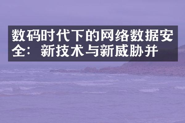 数码时代下的网络数据安全：新技术与新威胁并存