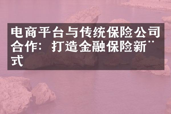 电商平台与传统保险公司合作：打造金融保险新模式