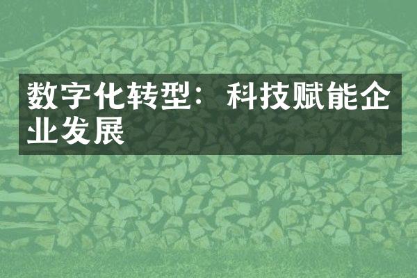 数字化转型：科技赋能企业发展