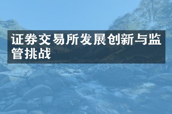 证券交易所发展创新与监管挑战