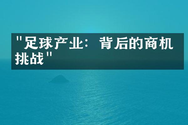 "足球产业：背后的商机与挑战"