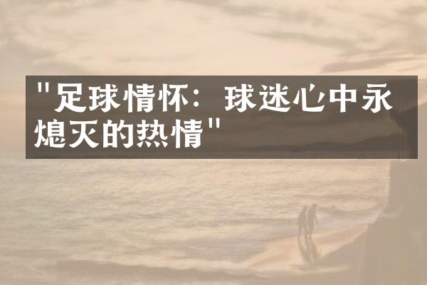 "足球情怀：球迷心中永不熄灭的热情"