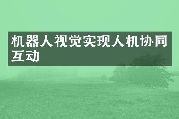 机器人视觉实现人机协同互动