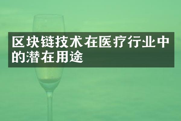 区块链技术在医疗行业中的潜在用途