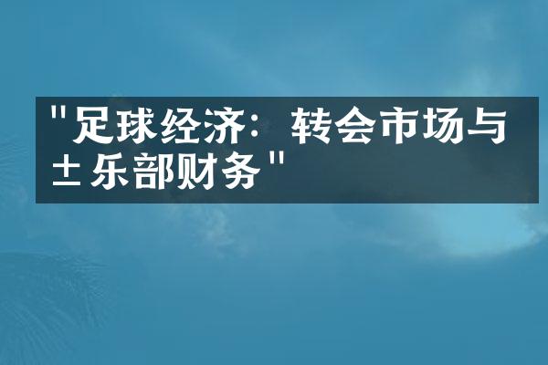 "足球经济：转会市场与俱乐部财务"